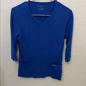Jaanuu Blue Fitted 3/4 Sleeve Blouse